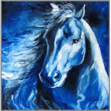 F-266 Картина (Лунный конь) Алмазная мозаика 40x40 см, 31 цвет