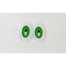 E122-2001 Глазки винтовые d 21x15мм, бело-зеленые