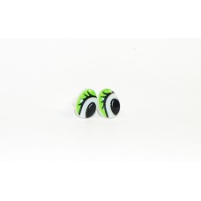 E202-2001 Глазки винтовые d 13x10мм, бело-зеленые